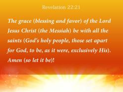 Revelation 22 21 the grace of the lord powerpoint church sermon