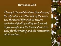 Revelation 22 2 the tree are for the healing powerpoint church sermon