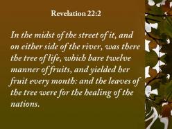 Revelation 22 2 the tree are for the healing powerpoint church sermon