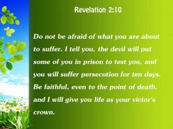 Revelation 2 10 i will give you life powerpoint church sermon