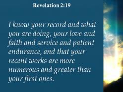 Revelation 2 19 you are now doing more than powerpoint church sermon