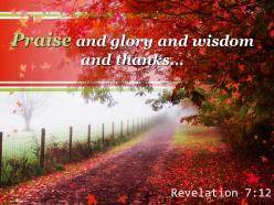 Revelation 7 12 praise and glory and wisdom powerpoint church sermon