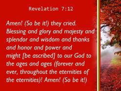 Revelation 7 12 praise and glory and wisdom powerpoint church sermon