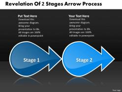 Revelation of 2 stage arrow process best flow chart powerpoint slides