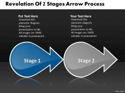Revelation of 2 stage arrow process best flow chart powerpoint slides