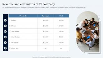 Revenue And Cost Matrix Of It Company