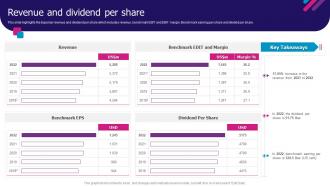 Revenue And Dividend Per Share Experian Company Profile Ppt Styles Slide Download