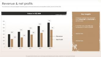 Revenue And Net Profits Creative Agency Company Profile Ppt Slides Graphics Example