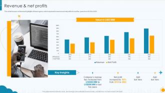 Revenue And Net Profits Travel Bureau Company Profile Ppt Show Professional