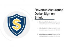 Revenue assurance dollar sign on shield