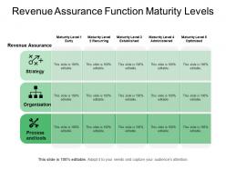Revenue Assurance Function Maturity Levels