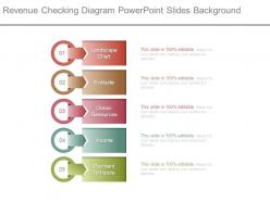 Revenue Checking Diagram Powerpoint Slides Background
