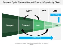 Revenue cycle showing suspect prospect opportunity client