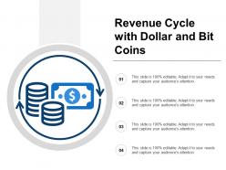 Revenue cycle with dollar and bit coins