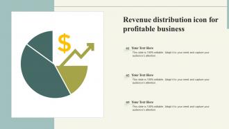 Revenue Distribution Icon For Profitable Business