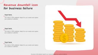 Revenue Downfall Icon For Business Failure