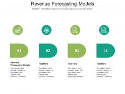 Revenue forecasting models ppt powerpoint presentation summary smartart cpb