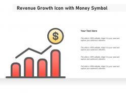Revenue growth icon with money symbol
