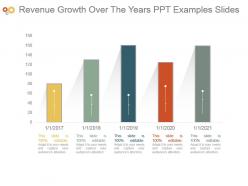 Revenue growth over the years ppt examples slides