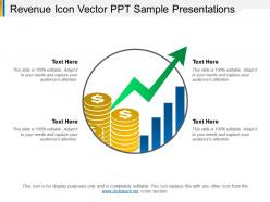 Revenue icon vector ppt sample presentations