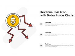 Revenue loss icon with dollar inside circle