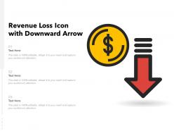 Revenue loss icon with downward arrow