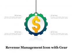 Revenue Management Icon With Gear
