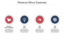 Revenue minus expenses ppt powerpoint presentation styles templates cpb