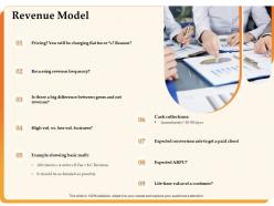 Revenue model cash collections ppt powerpoint presentation background images