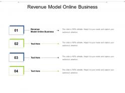 Revenue model online business ppt powerpoint presentation visual aids ideas cpb