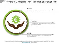 Revenue monitoring icon presentation powerpoint