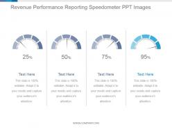 Revenue performance reporting speedometer ppt images