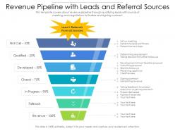 Revenue pipeline with leads and referral sources