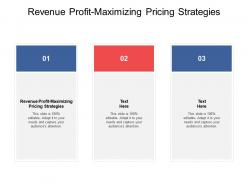 Revenue profit maximizing pricing strategies ppt powerpoint summary cpb