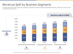Revenue split by business segments post initial public offering equity ppt inspiration