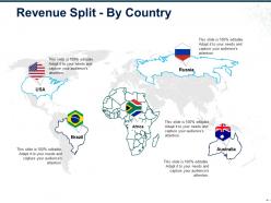 Revenue split by country ppt icon