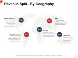Revenue split by geography audience ppt powerpoint presentation file inspiration