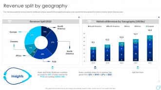 Revenue Split By Geography Healthcare Company Profile Ppt Portrait