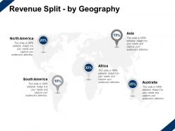 Revenue split by geography location information ppt powerpoint presentation slides show