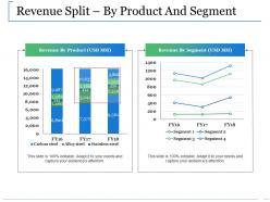 Revenue Split By Product And Segment Ppt Slides Model