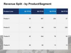 Revenue Split By Product Segment Line Ppt Powerpoint Presentation Display