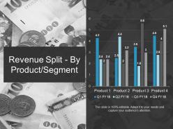 Revenue split by product segment ppt summary icons