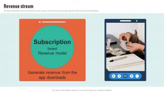 Revenue Stream Social Chatting App Investor Funding Elevator Pitch Deck