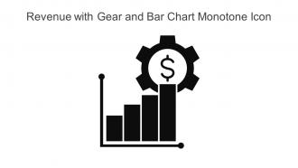Revenue With Gear And Bar Chart Monotone Icon In Powerpoint Pptx Png And Editable Eps Format
