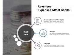 Revenues expenses affect capital ppt powerpoint presentation styles information cpb