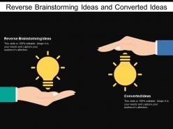 Reverse brainstorming ideas and converted ideas