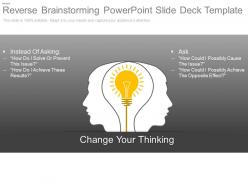 Reverse brainstorming powerpoint slide deck template