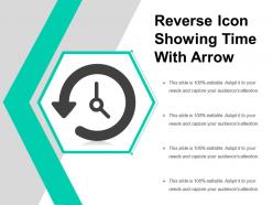 Reverse icon showing time with arrow