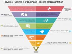 Reverse pyramid for business process representation flat powerpoint design