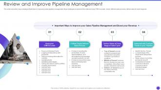 Review And Improve Pipeline Management Sales Pipeline Management Strategies